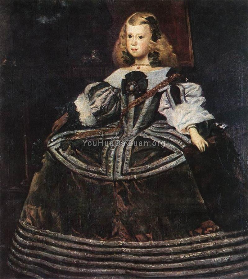 Portrait of the Infanta Margarita - 迭戈·罗德里格斯·德·席尔瓦·委拉斯贵支
